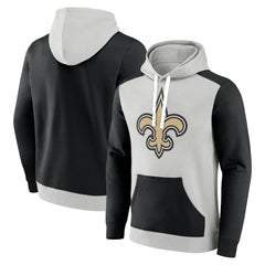 Fanatics New Orleans Saints Big & Tall Team Fleece Pullover Hoodie Silver/Black
