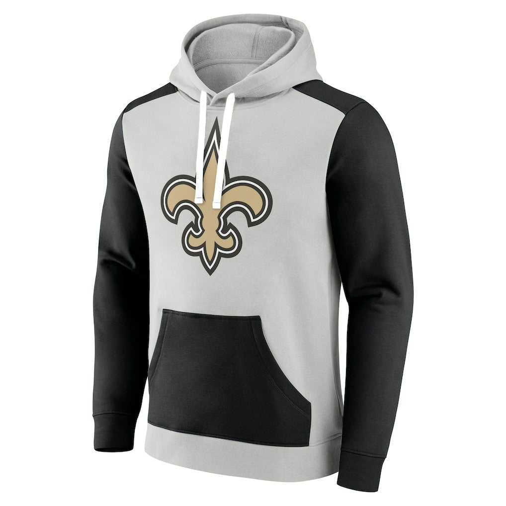 Fanatics New Orleans Saints Big & Tall Team Fleece Pullover Hoodie Silver/Black