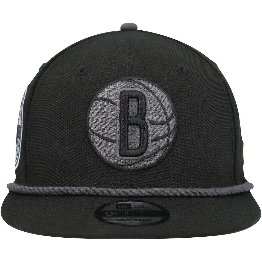 Brooklyn Nets Back Laurels 9FIFTY Snapback Hat Black | New Era US
