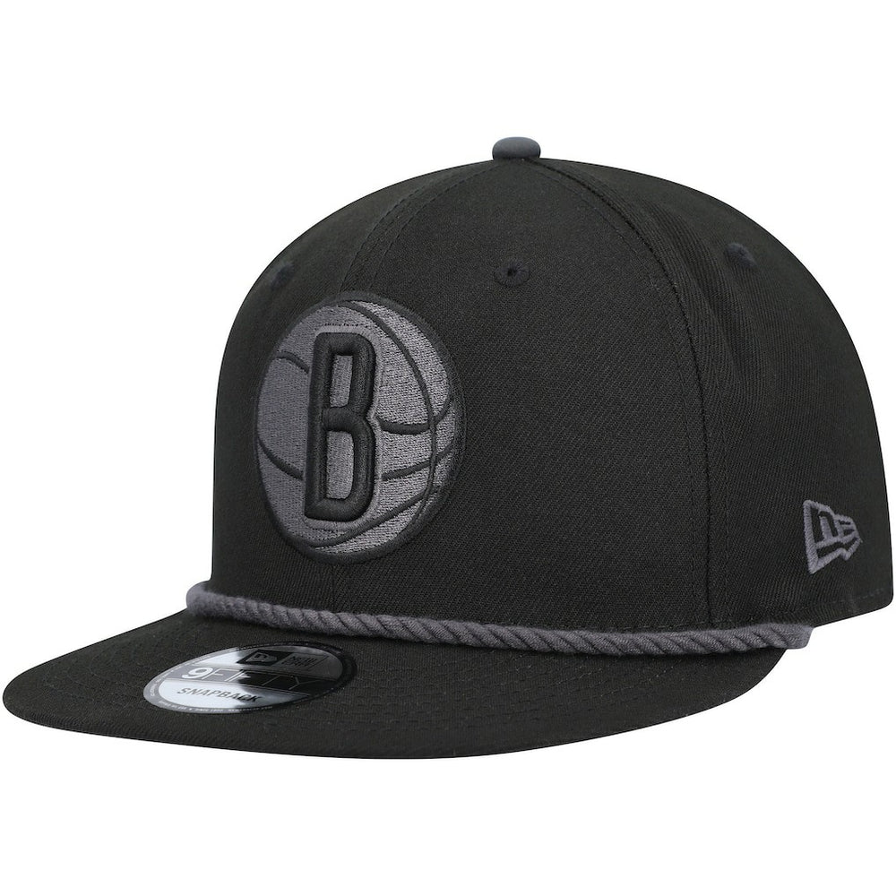 Brooklyn Nets Back Laurels 9FIFTY Snapback Hat Black | New Era US