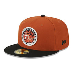 Philadelphia 76ers Two-Tone 59FIFTY Fitted Hat Rust/Black | New Era online