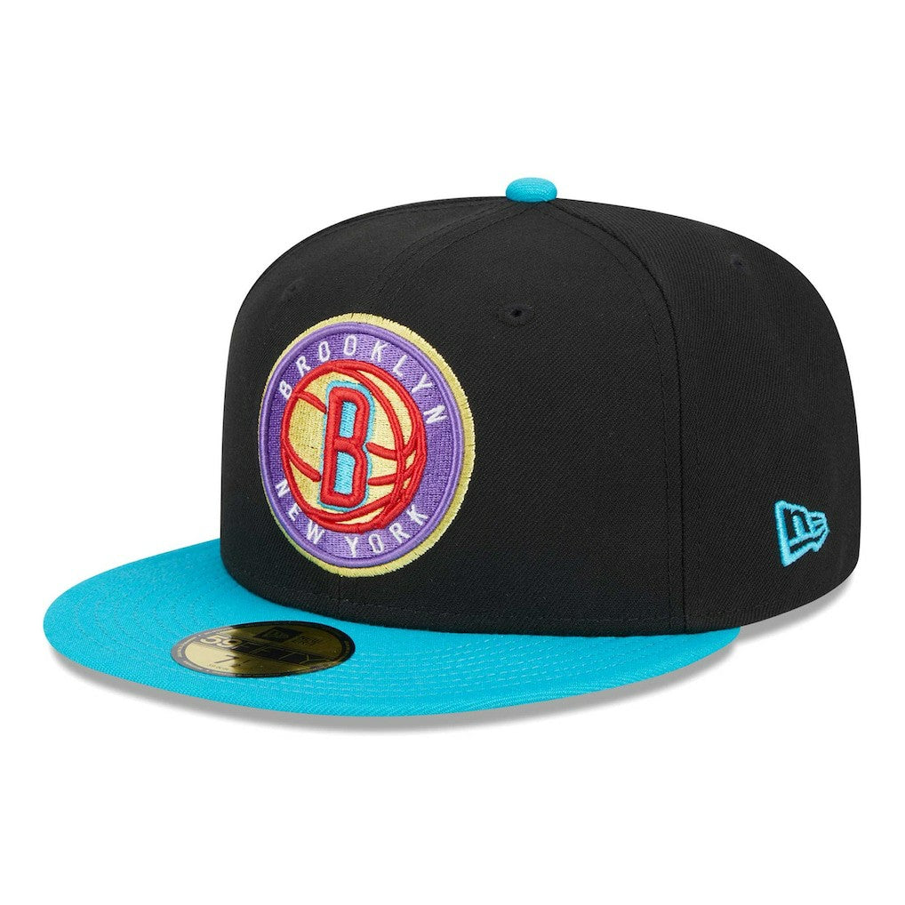 Brooklyn Nets Arcade Scheme 59FIFTY Fitted Hat Black/Turquoise | New Era online