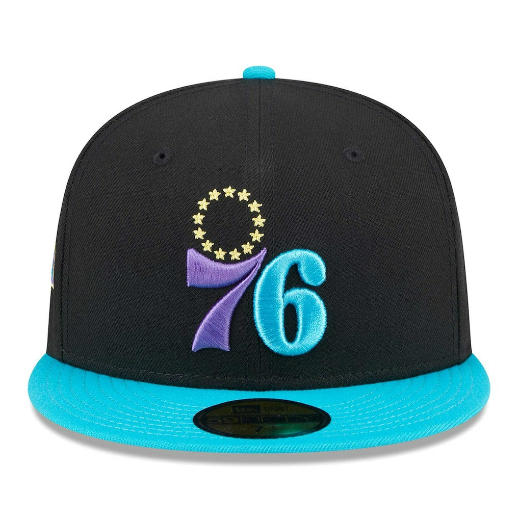 Philadelphia 76ers Arcade Scheme 59FIFTY Fitted Hat Black/Turquoise | New Era outlet