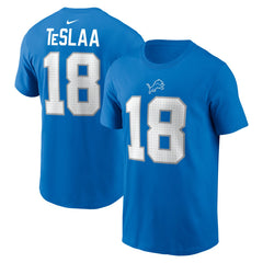 Nike Isaac TeSlaa Detroit Lions Name & Number T-Shirt Blue