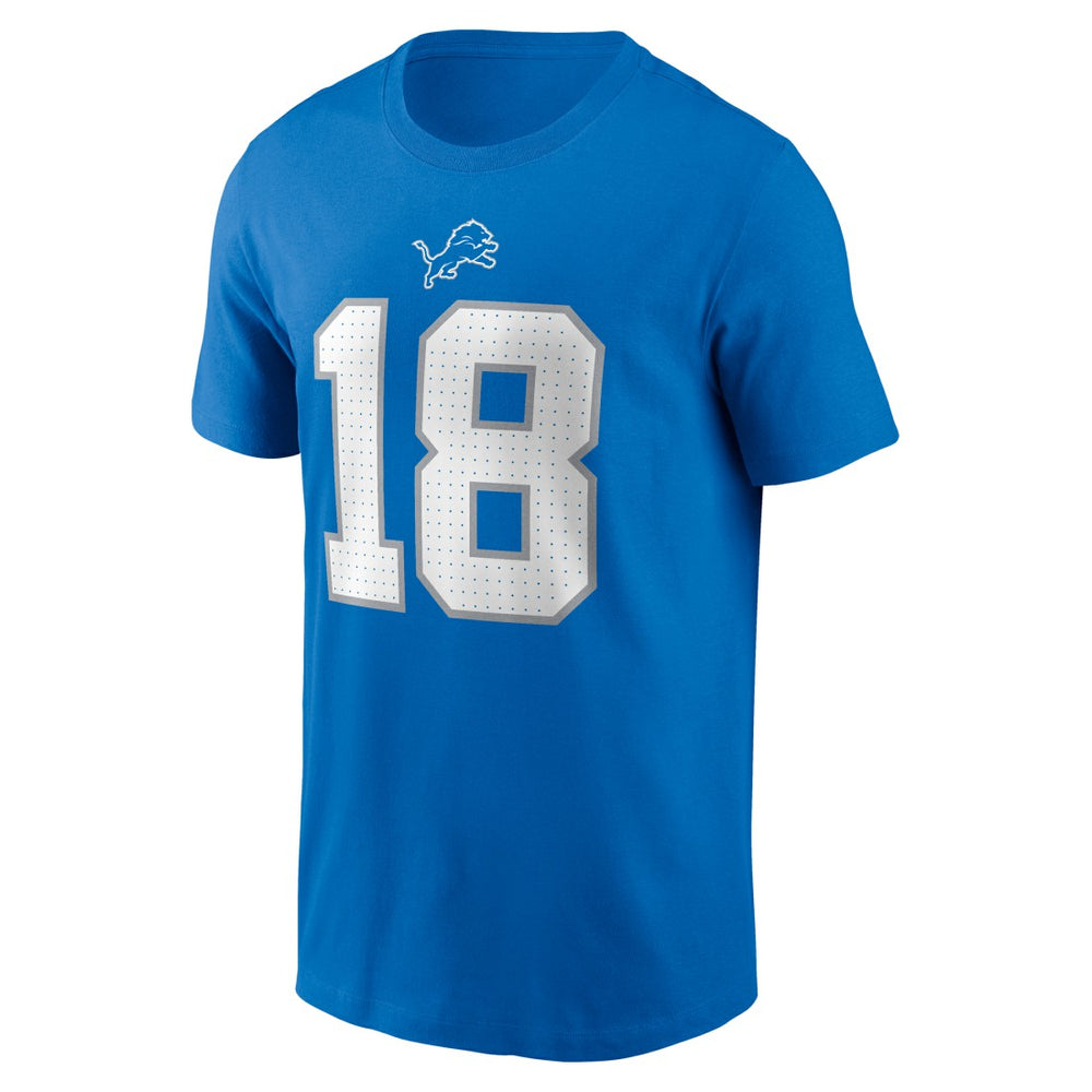 Nike Isaac TeSlaa Detroit Lions Name & Number T-Shirt Blue