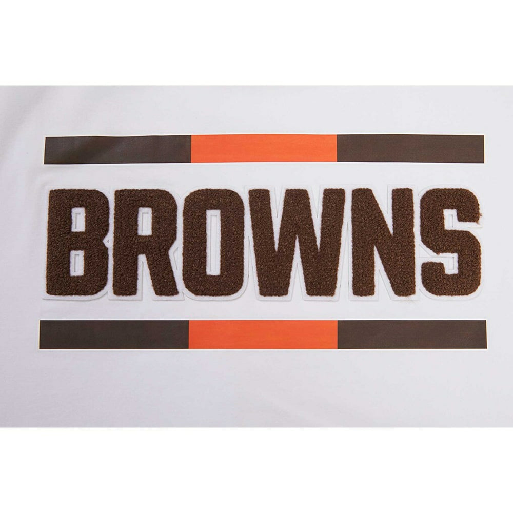Cleveland Browns Pro Standard Women's New Helmet Capsule Cropped T-Shirt White