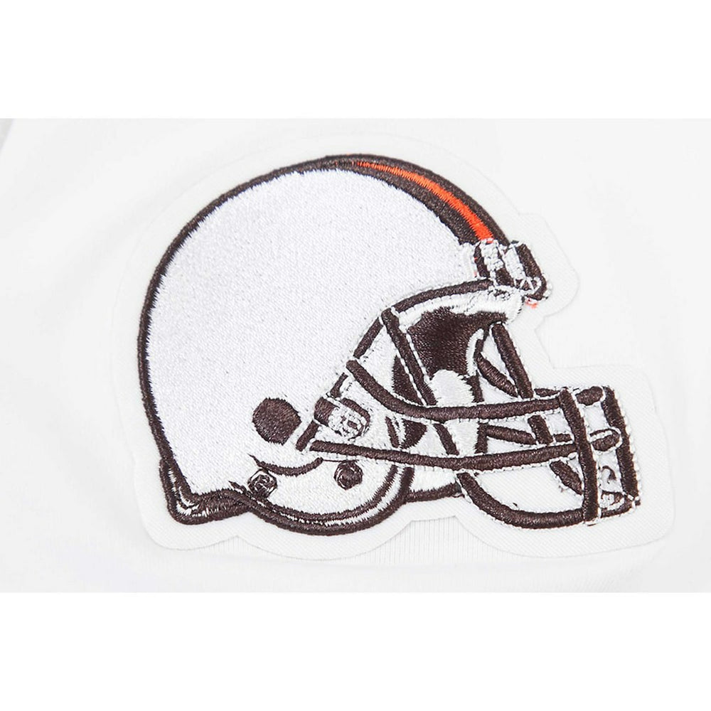 Cleveland Browns Pro Standard Women's New Helmet Capsule Cropped T-Shirt White