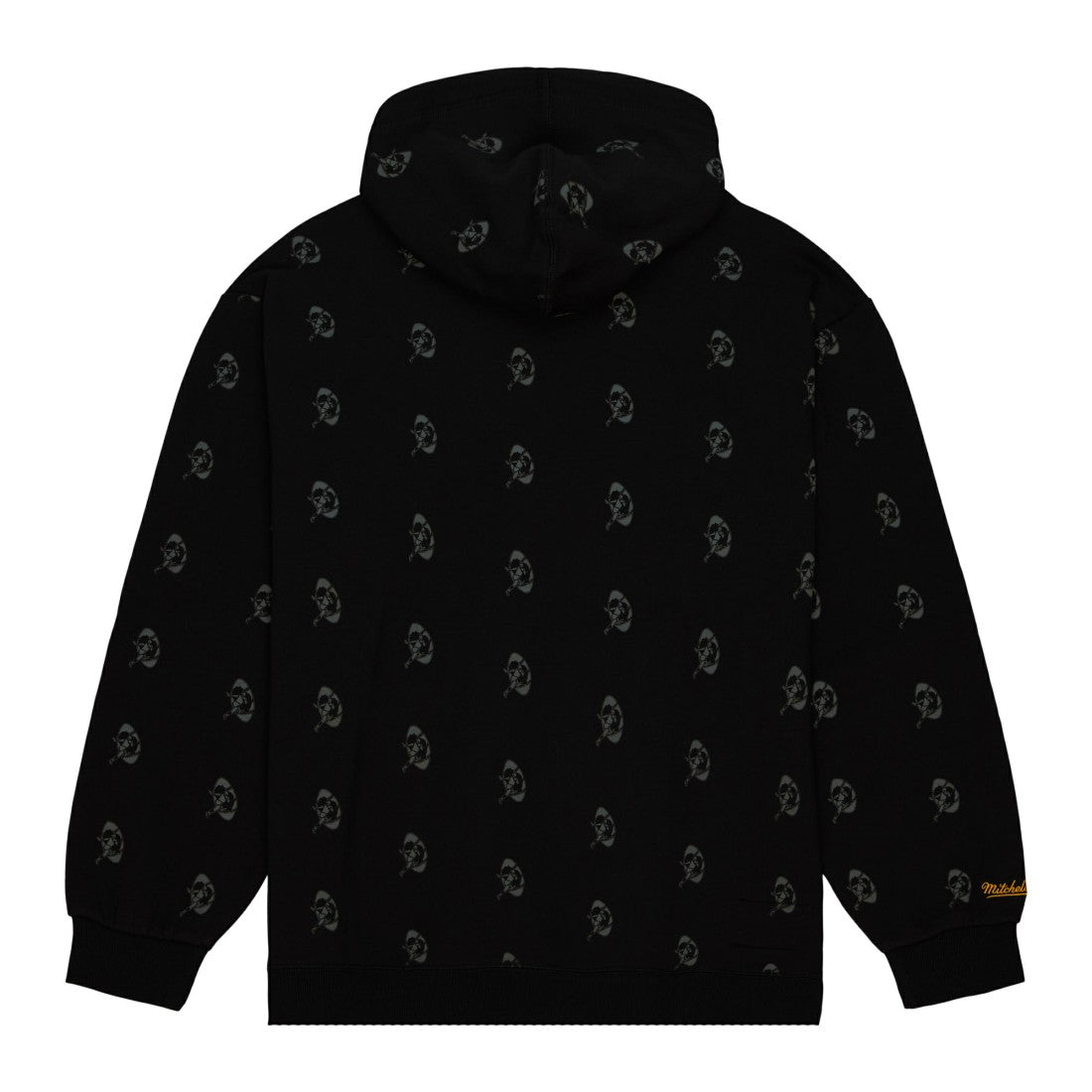 Mitchell & Ness Green Bay Packers Allover Print Fleece Pullover Hoodie Black