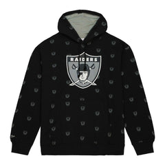 Mitchell & Ness Las Vegas Raiders Allover Print Fleece Pullover Hoodie Black