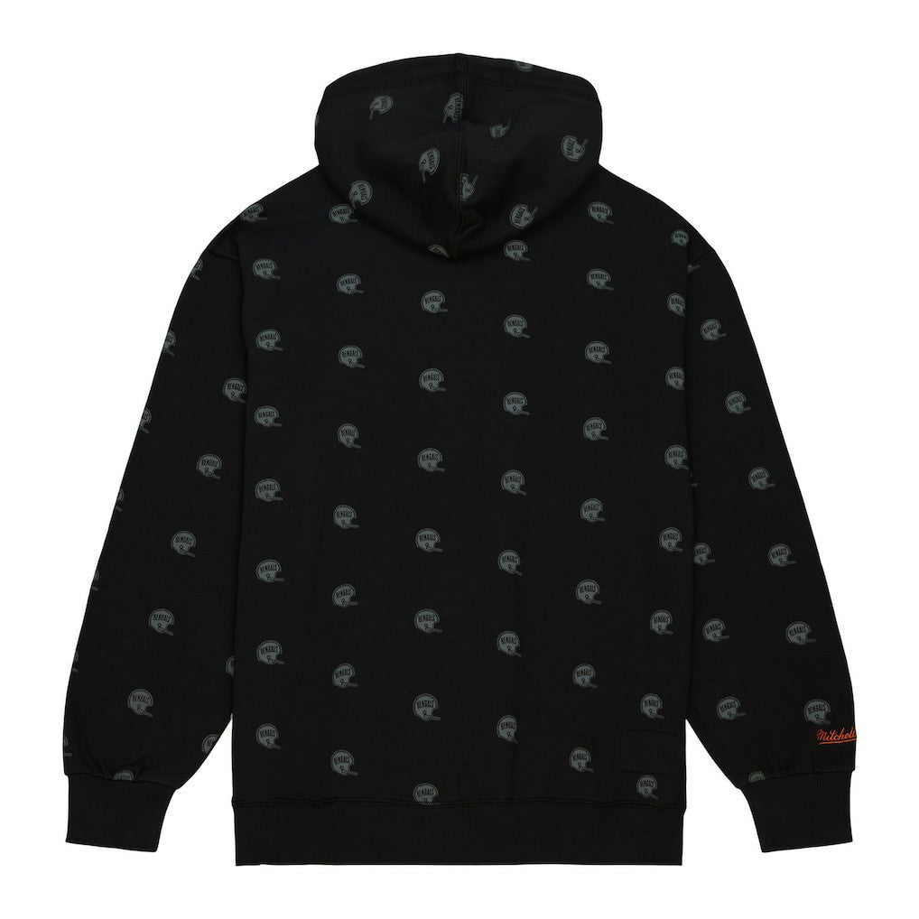 Mitchell & Ness Cincinnati Bengals Allover Print Fleece Pullover Hoodie Black