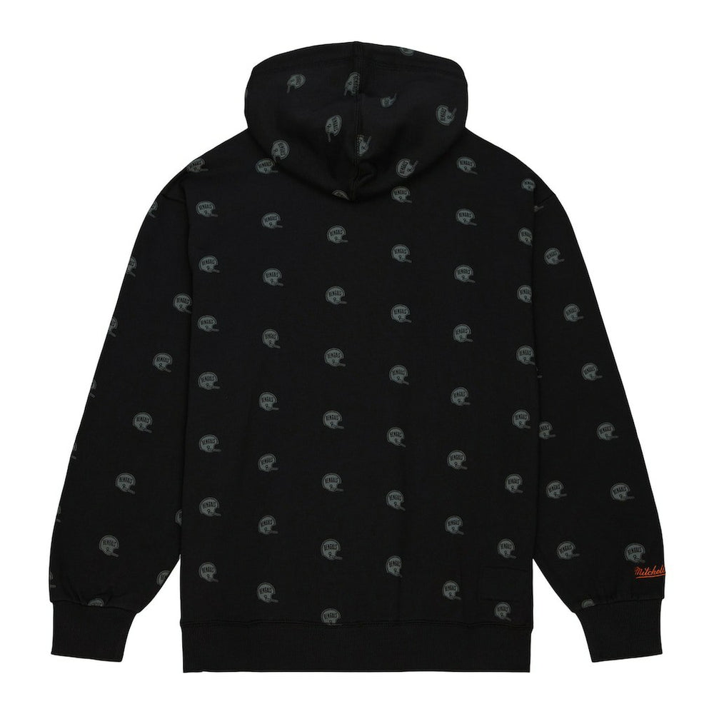 Mitchell & Ness Cincinnati Bengals Allover Print Fleece Pullover Hoodie Black