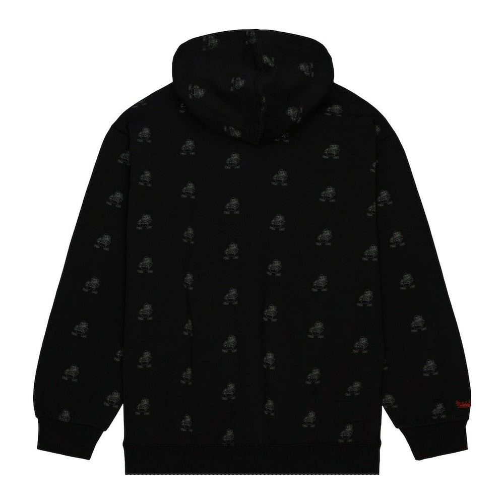 Mitchell & Ness Cleveland Browns Allover Print Fleece Pullover Hoodie Black