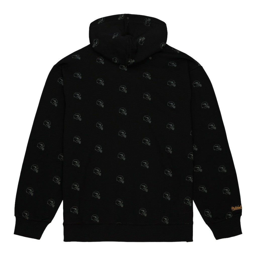 Mitchell & Ness Minnesota Vikings Allover Print Fleece Pullover Hoodie Black