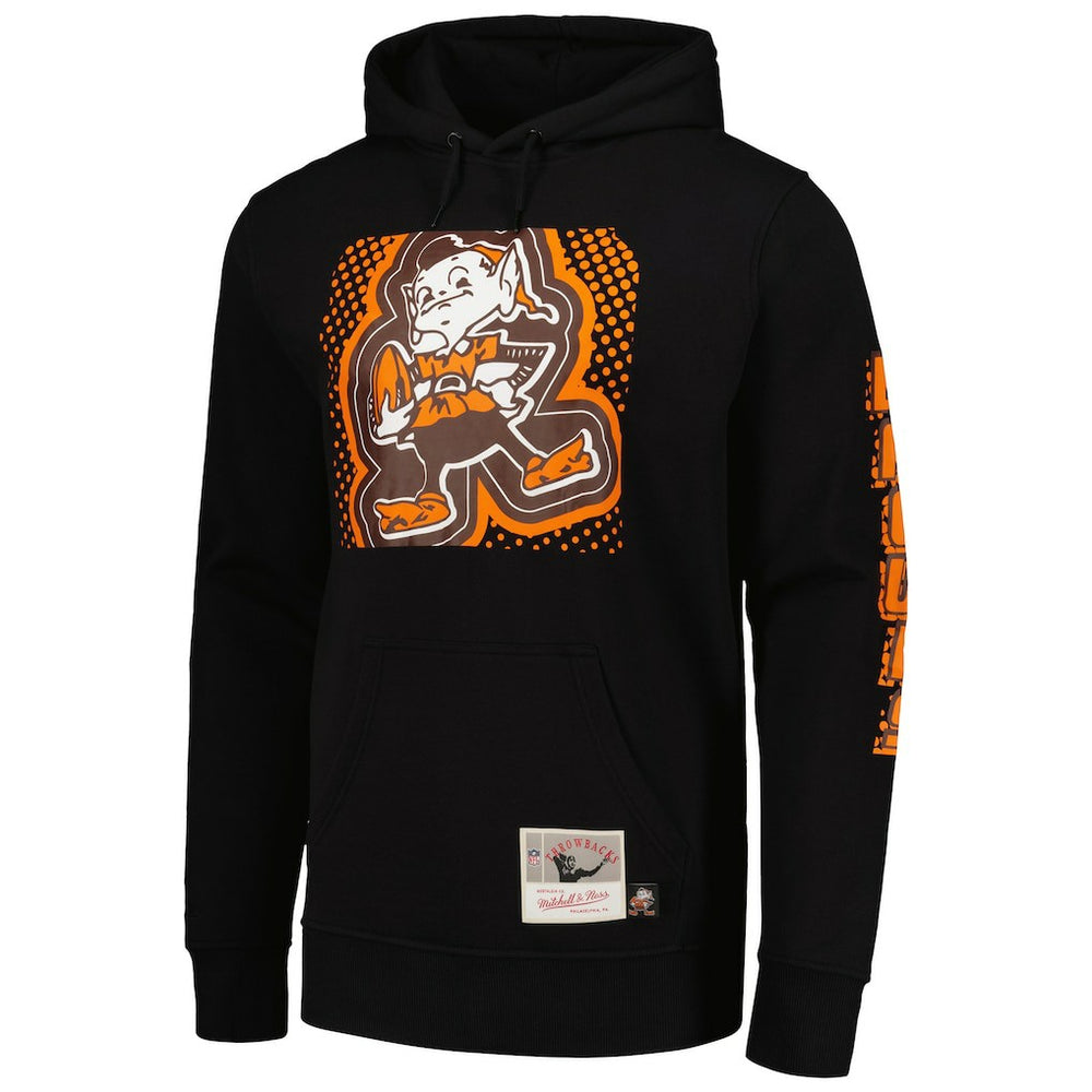 Mitchell & Ness Cleveland Browns Gridiron Classics Big Face 7.0 Pullover Hoodie Black