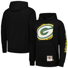Mitchell & Ness Green Bay Packers Gridiron Classics Big Face 7.0 Pullover Hoodie Black