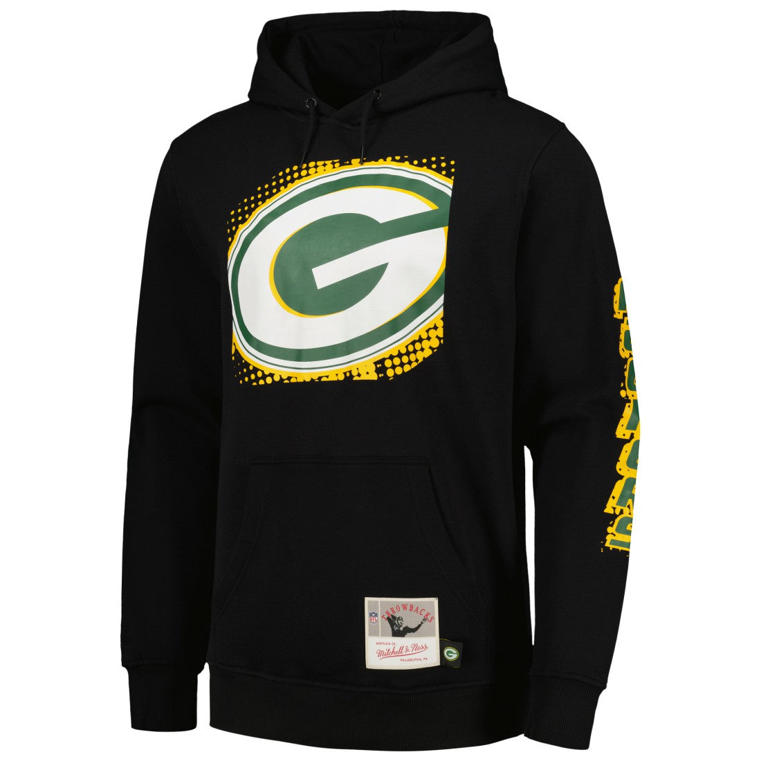 Mitchell & Ness Green Bay Packers Gridiron Classics Big Face 7.0 Pullover Hoodie Black