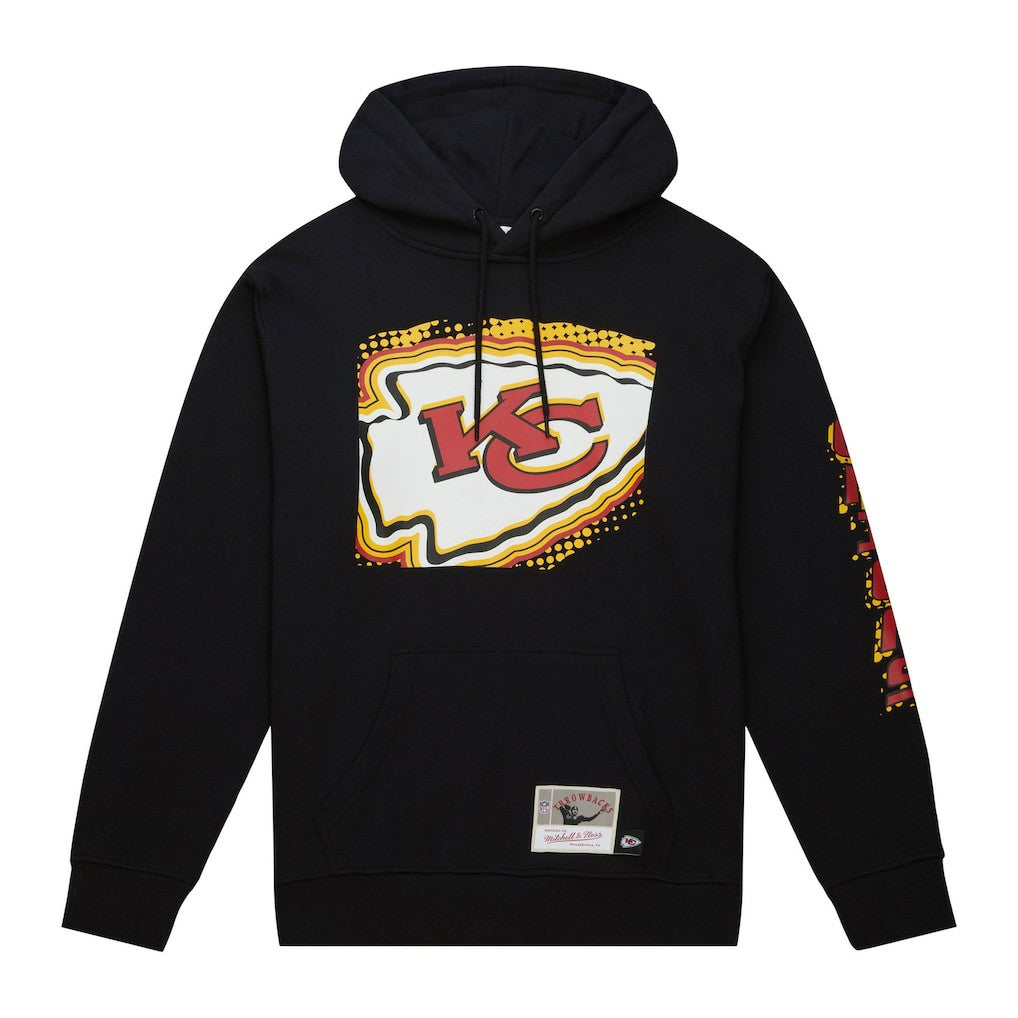 Mitchell & Ness Kansas City Chiefs Gridiron Classics Big Face 7.0 Pullover Hoodie Black