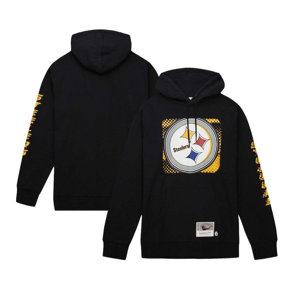 Mitchell & Ness Pittsburgh Steelers Gridiron Classics Big Face 7.0 Pullover Hoodie Black