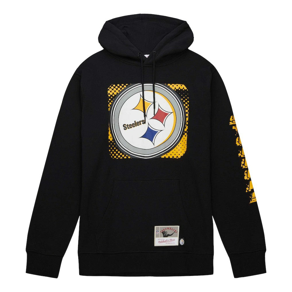 Mitchell & Ness Pittsburgh Steelers Gridiron Classics Big Face 7.0 Pullover Hoodie Black