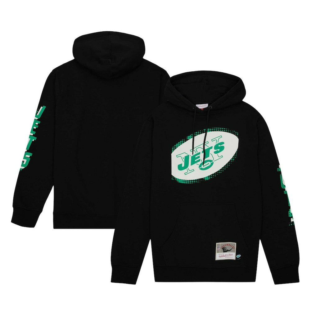 Mitchell & Ness New York Jets Gridiron Classics Big Face 7.0 Pullover Hoodie Black