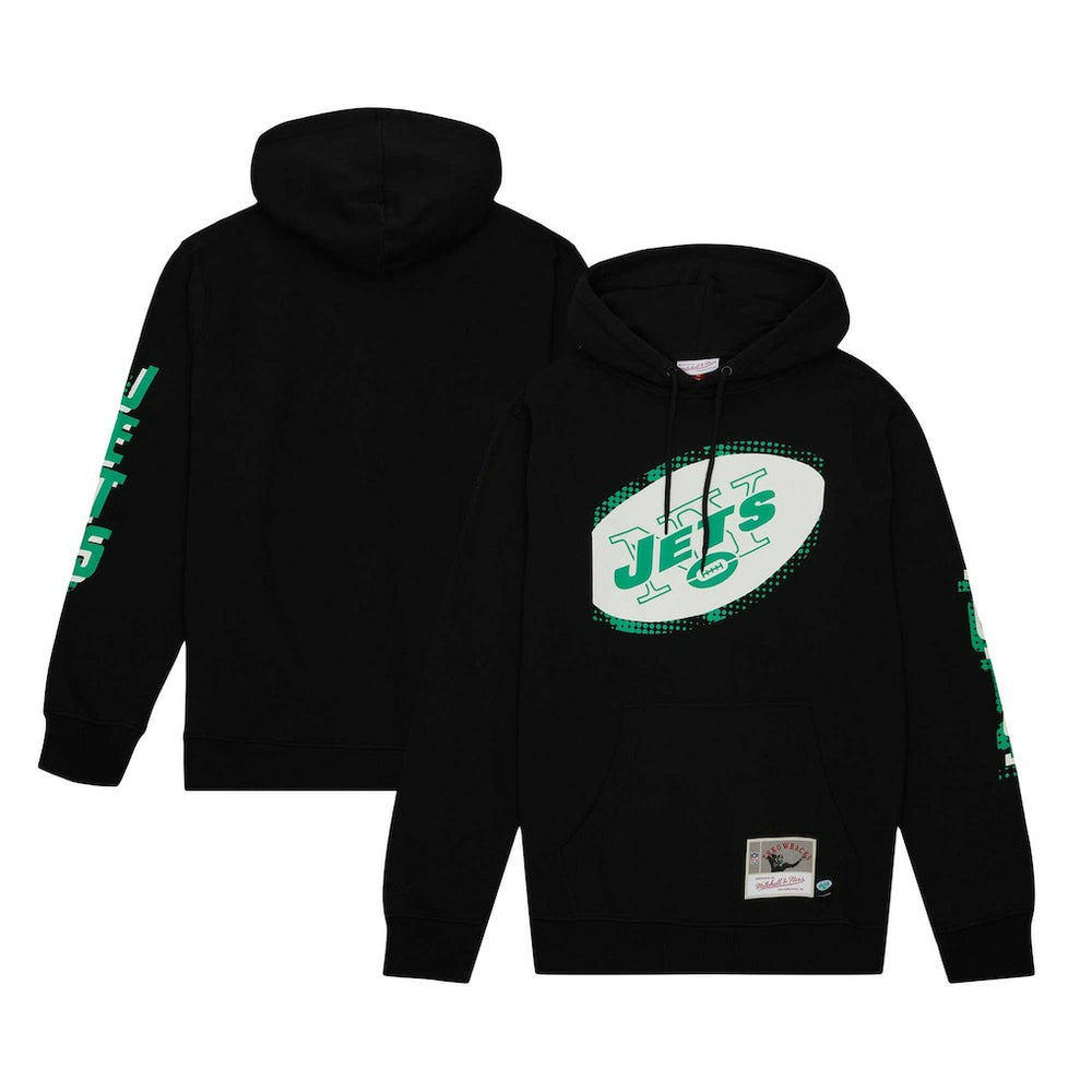 Mitchell & Ness New York Jets Gridiron Classics Big Face 7.0 Pullover Hoodie Black