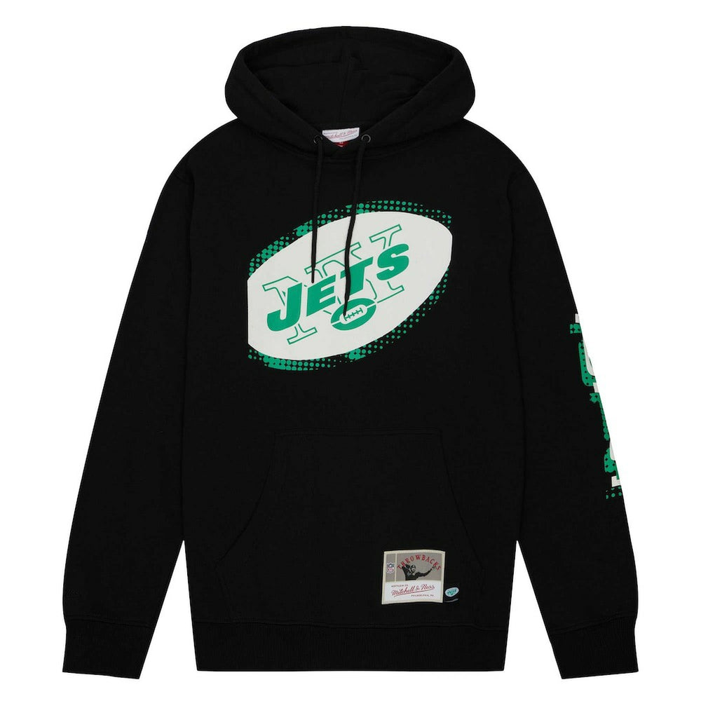 Mitchell & Ness New York Jets Gridiron Classics Big Face 7.0 Pullover Hoodie Black
