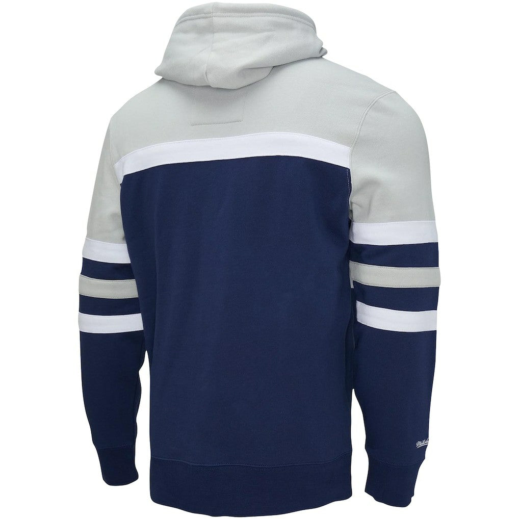 Mitchell & Ness Dallas Cowboys Head Coach Pullover Hoodie Navy/Heather Gray