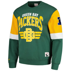 Mitchell & Ness Green Bay Packers Gridiron Classics Allover 3.0 Pullover Sweatshirt Green