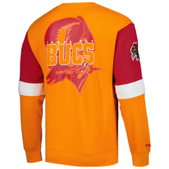 Mitchell & Ness Tampa Bay Buccaneers Gridiron Classics Allover 3.0 Pullover Sweatshirt Orange