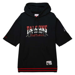 Mitchell & Ness Atlanta Falcons Pre-Game Short Sleeve Pullover Hoodie Black