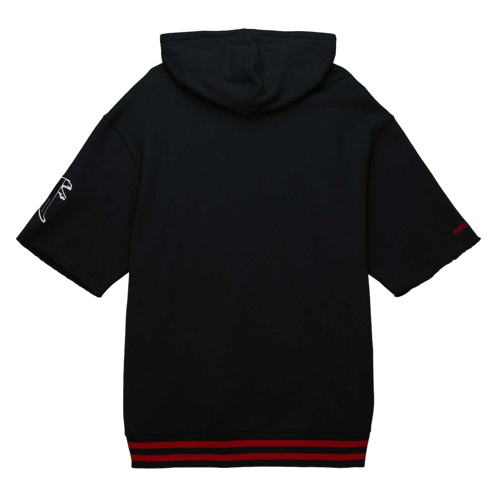 Mitchell & Ness Atlanta Falcons Pre-Game Short Sleeve Pullover Hoodie Black