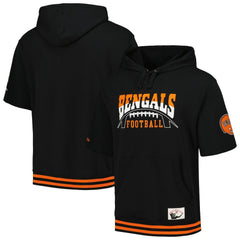 Mitchell & Ness Cincinnati Bengals Pre-Game Short Sleeve Pullover Hoodie Black