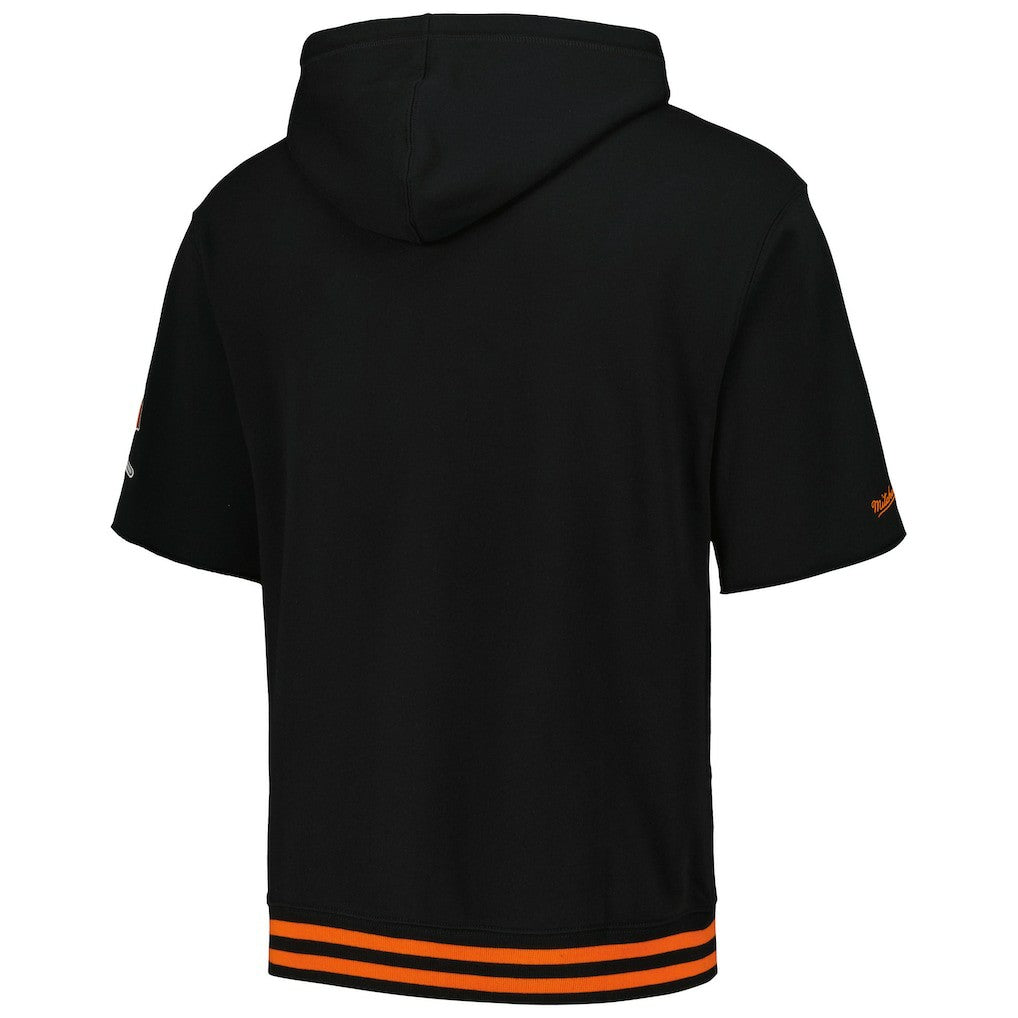 Mitchell & Ness Cincinnati Bengals Pre-Game Short Sleeve Pullover Hoodie Black