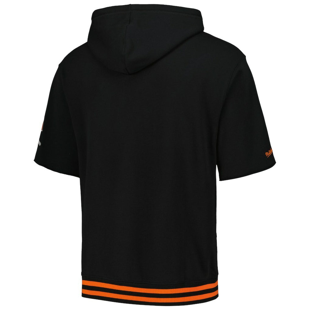 Mitchell & Ness Cincinnati Bengals Pre-Game Short Sleeve Pullover Hoodie Black