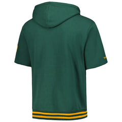 Mitchell & Ness Green Bay Packers Pre-Game Short Sleeve Pullover Hoodie Green