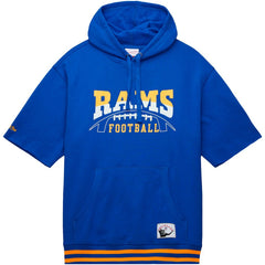 Mitchell & Ness Los Angeles Rams Pre-Game Short Sleeve Pullover Hoodie Royal