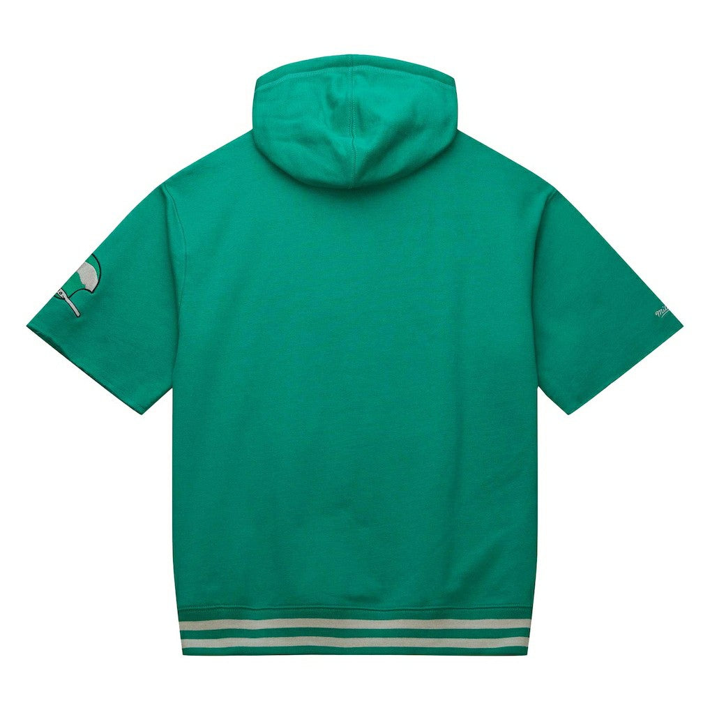 Mitchell & Ness Philadelphia Eagles Pre-Game Short Sleeve Pullover Hoodie Kelly Green