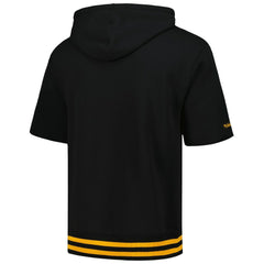 Mitchell & Ness Pittsburgh Steelers Pre-Game Short Sleeve Pullover Hoodie Black