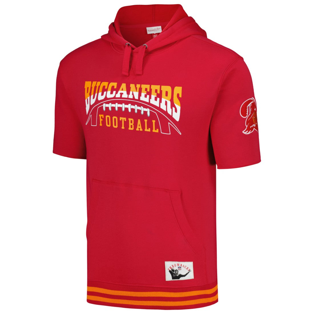 Mitchell & Ness Tampa Bay Buccaneers Pre-Game Short Sleeve Pullover Hoodie Red
