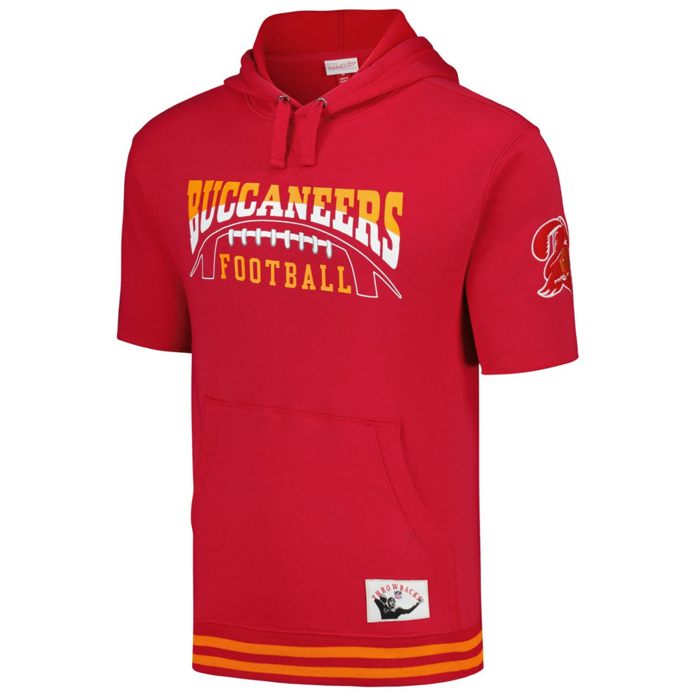 Mitchell & Ness Tampa Bay Buccaneers Pre-Game Short Sleeve Pullover Hoodie Red