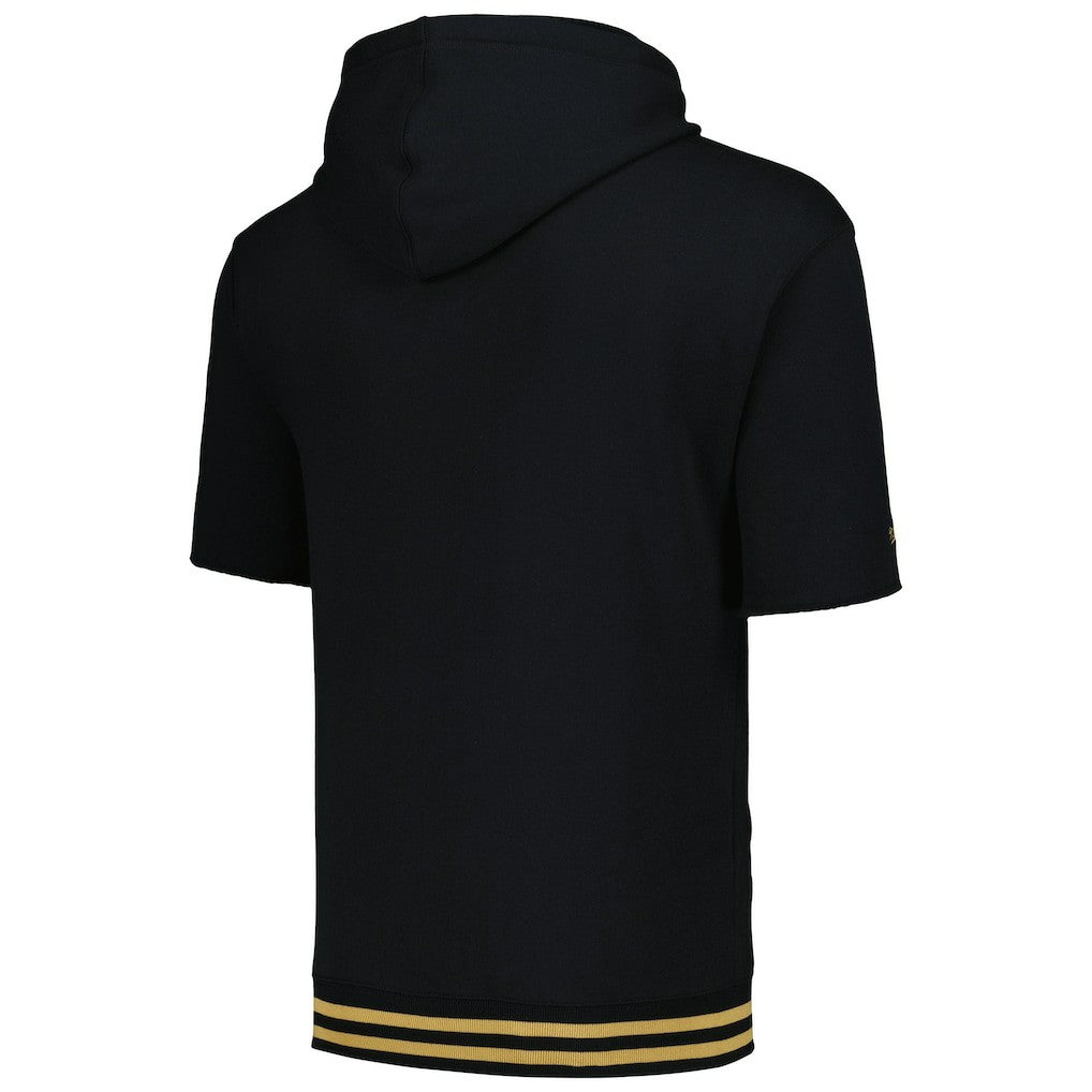 Mitchell & Ness New Orleans Saints Pre-Game Short Sleeve Pullover Hoodie Black