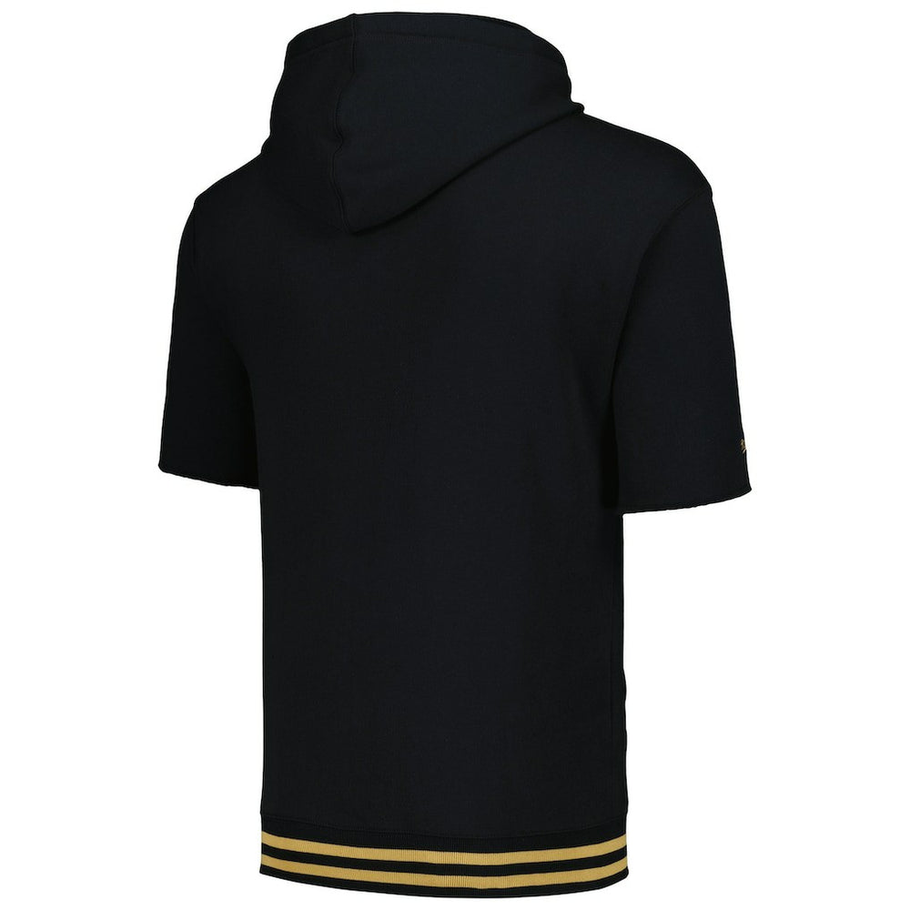 Mitchell & Ness New Orleans Saints Pre-Game Short Sleeve Pullover Hoodie Black