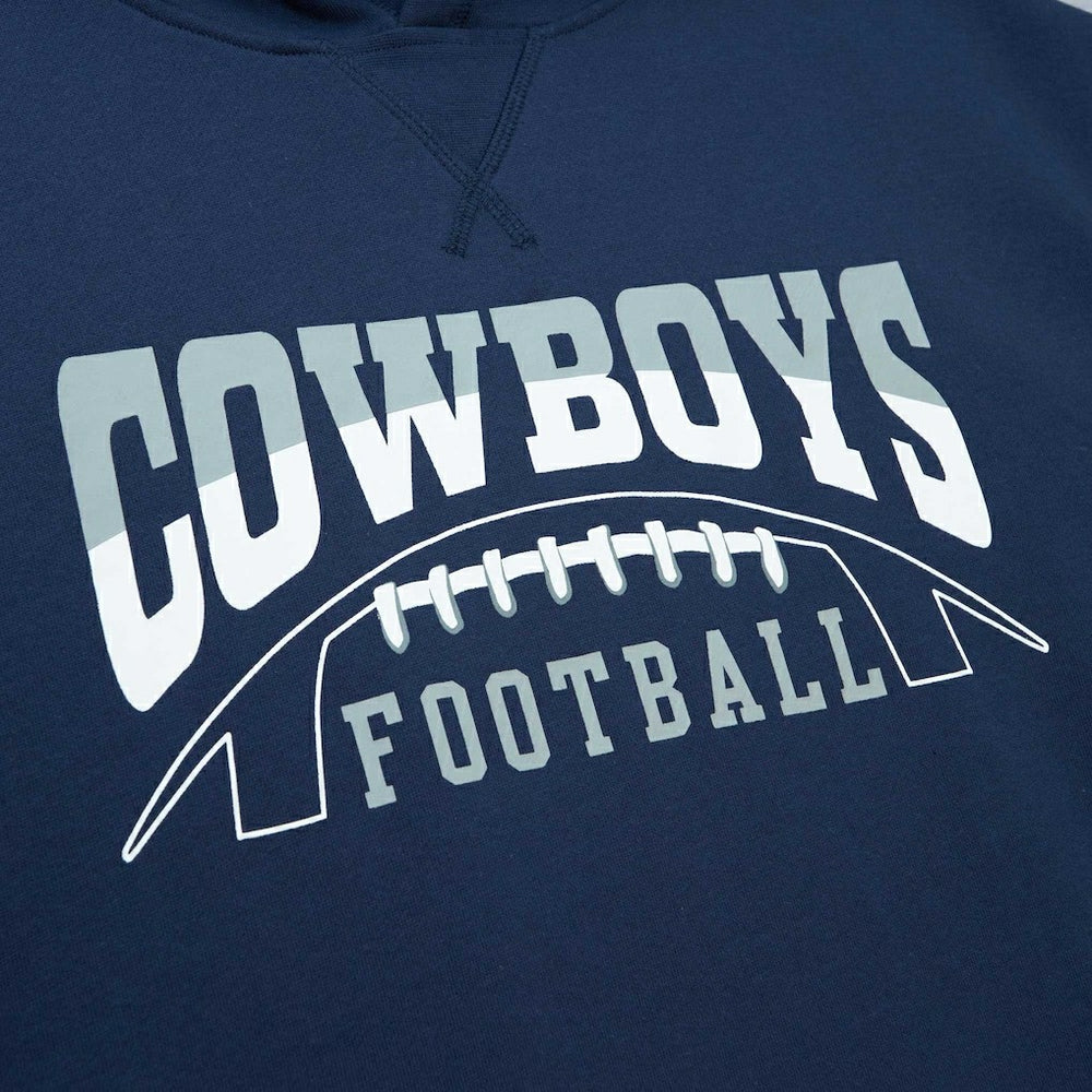 Mitchell & Ness Dallas Cowboys Pre-Game Short Sleeve Pullover Hoodie Navy