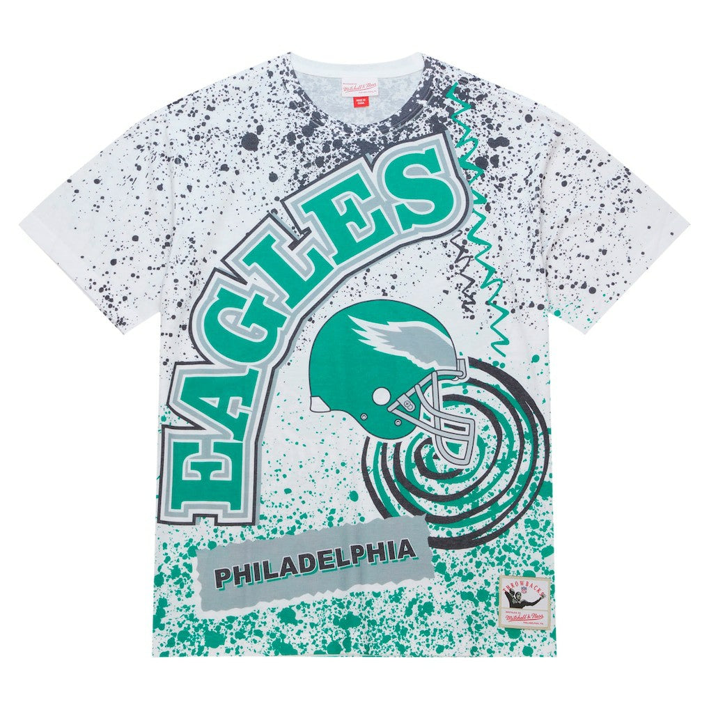 Mitchell & Ness Philadelphia Eagles Team Burst Sublimated T-Shirt White
