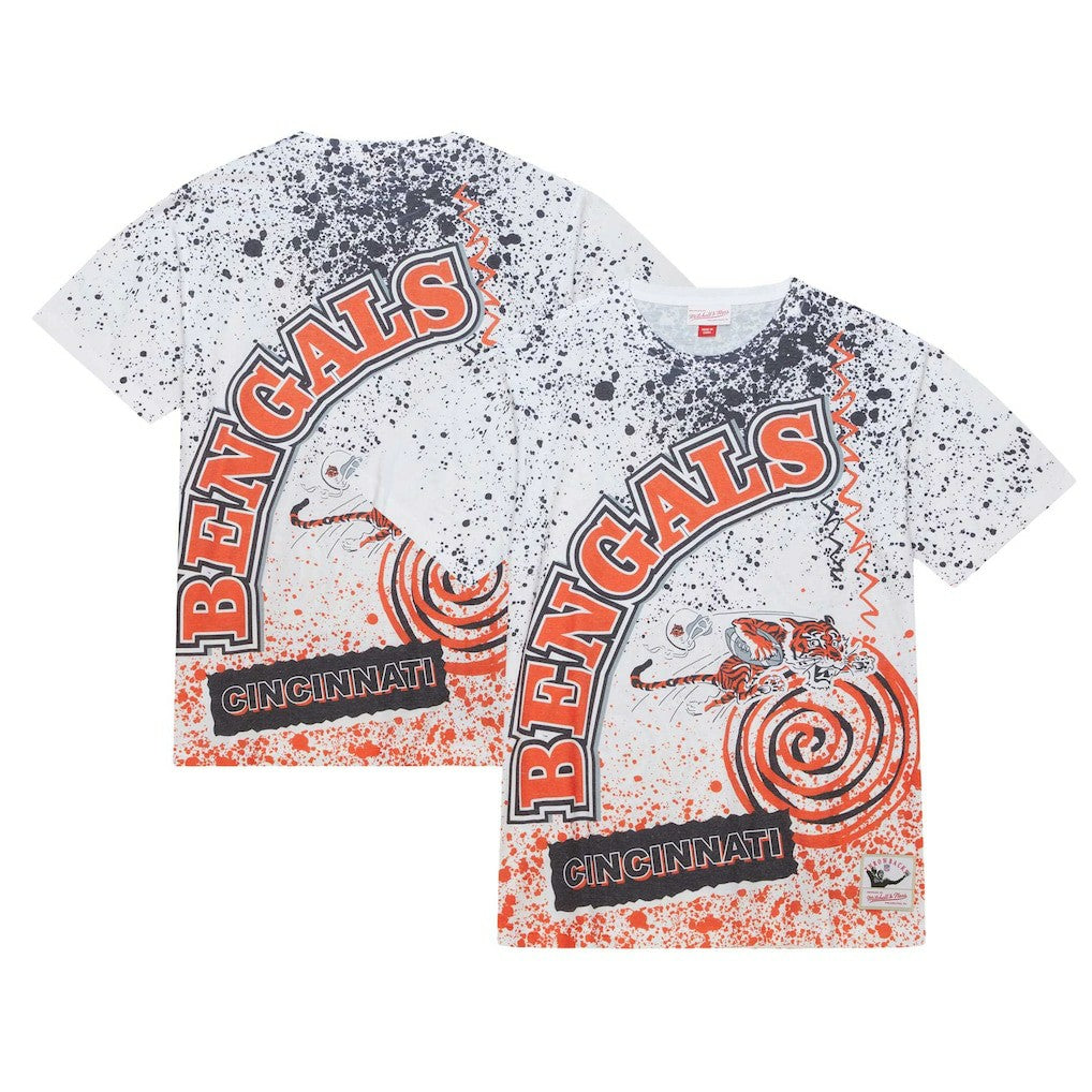 Mitchell & Ness Cincinnati Bengals Team Burst Sublimated T-Shirt White