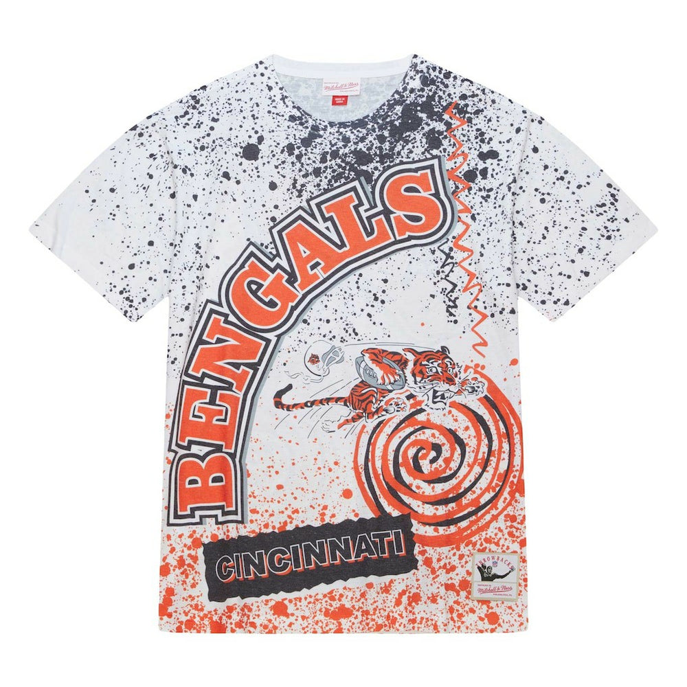 Mitchell & Ness Cincinnati Bengals Team Burst Sublimated T-Shirt White