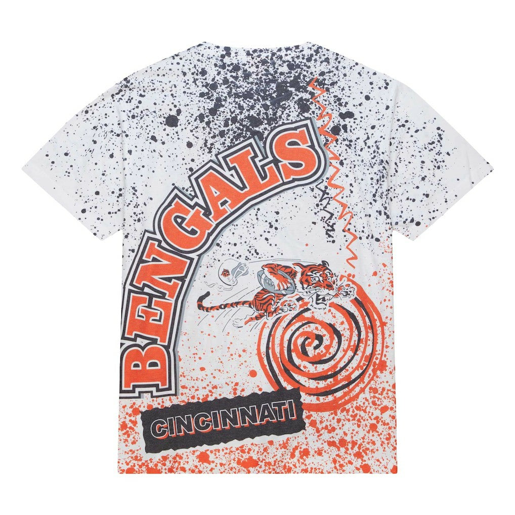 Mitchell & Ness Cincinnati Bengals Team Burst Sublimated T-Shirt White