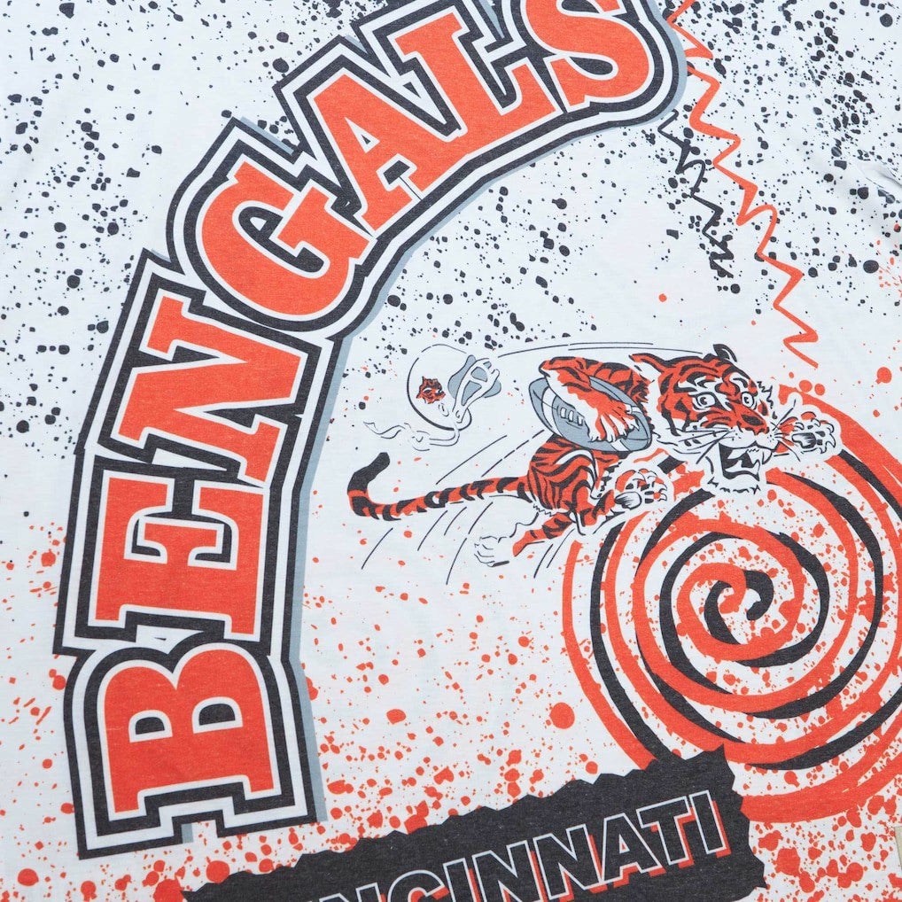 Mitchell & Ness Cincinnati Bengals Team Burst Sublimated T-Shirt White