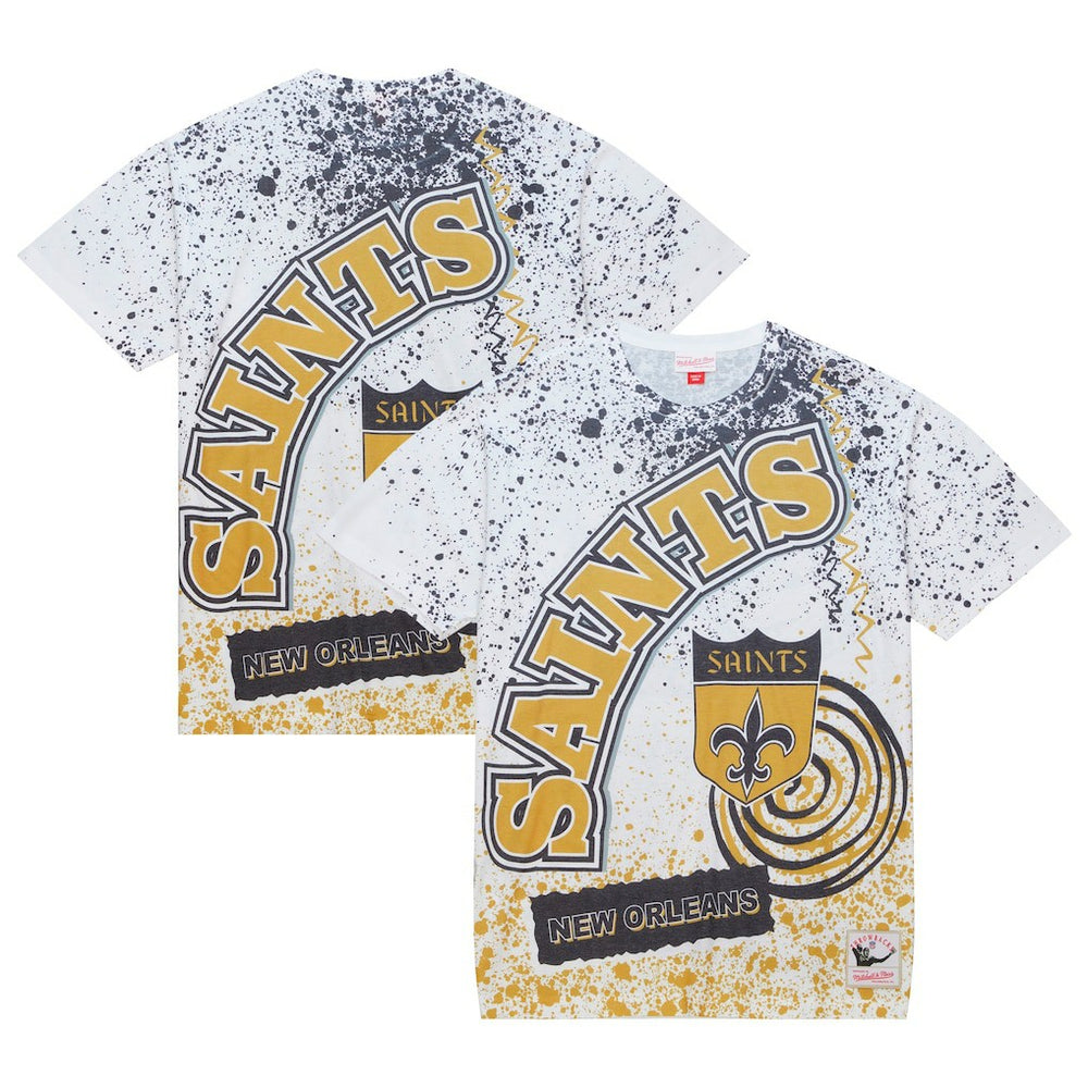 Mitchell & Ness New Orleans Saints Team Burst Sublimated T-Shirt White