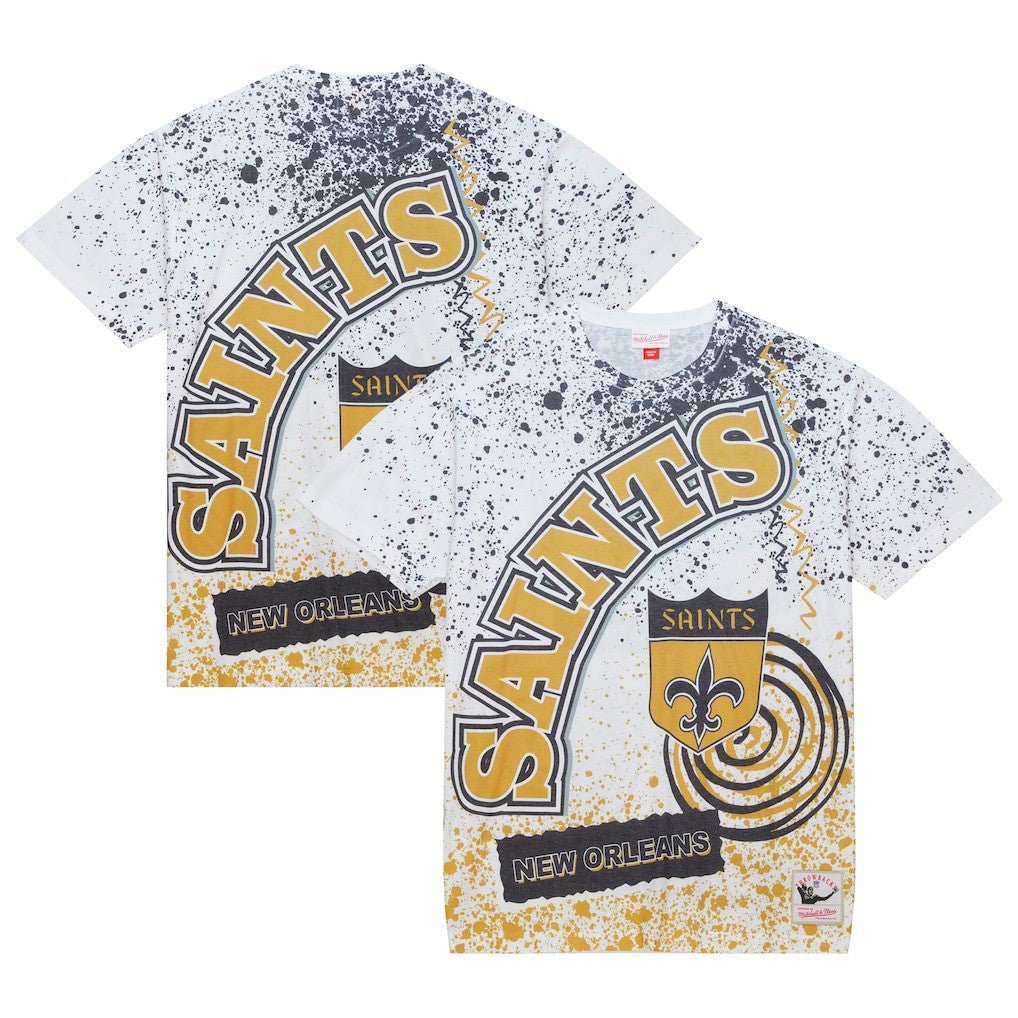 Mitchell & Ness New Orleans Saints Team Burst Sublimated T-Shirt White
